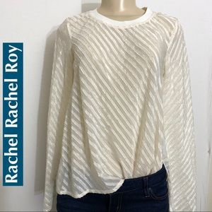 🆕Rachel Rachel Roy Ivory long sleeves Top Sz XS